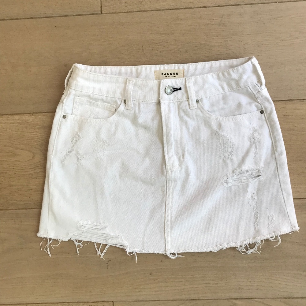 Pacsun White Denim Skirt